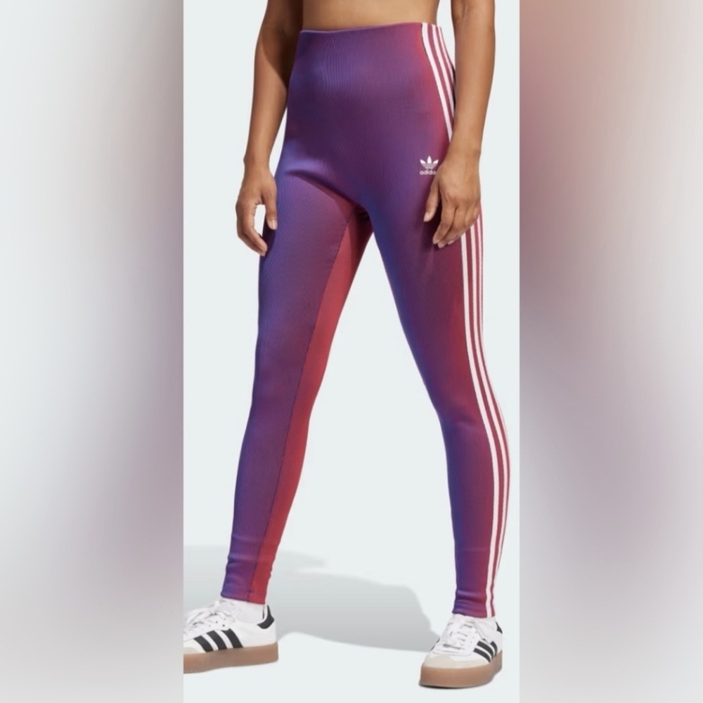 Adidas Rasant Iridescent Rib Leggings L New